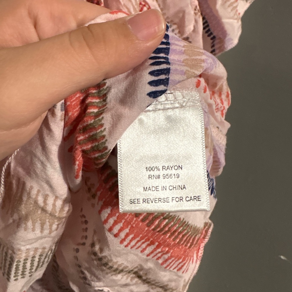 Fever Pink Striped Ruffle Blouse - Picture 3 of 4